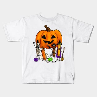 Halloween Color Crayons Kids T-Shirt